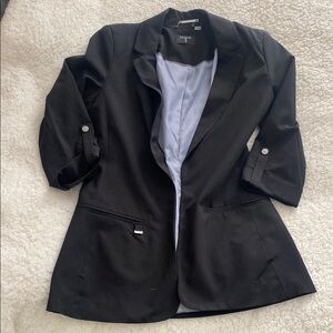 Black Blazer with Button Details